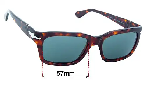 Persol 3301-S Replacement Lenses 57mm wide 