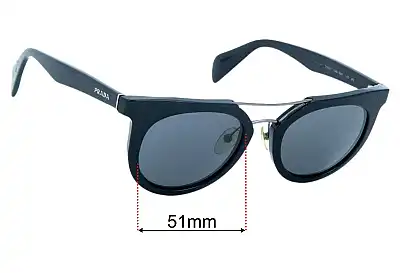 Prada SPR08P Ersatzgläser 51mm wide 