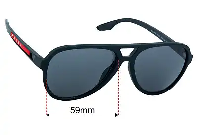 Prada SPS06W Ersatzgläser 59mm wide 