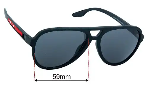 Prada SPS06W Ersatzgläser 59mm wide 