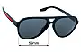Sunglass Fix Ersatzgläser für Prada SPS06W - 59mm Wide 
