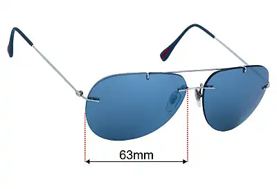 Prada SPS50P Replacement Lenses 63mm wide 