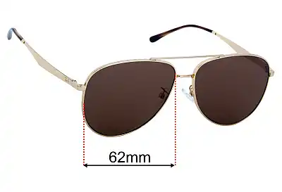 Ray-Ban RB3712D Replacement Lenses 62mm wide 