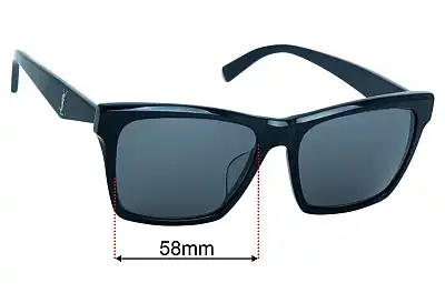 Saint Laurent  SL M104/F Replacement Lenses 58mm wide 