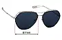 Sunglass Fix Verres de Remplacement pour Bvlgari 6098 - 61mm Wide 
