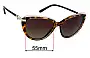 Sunglass Fix Ersatzgläser für Bvlgari 8211-B - 55mm Wide 