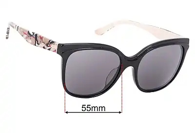 Burberry B 4270-F Replacement Lenses 55mm wide 