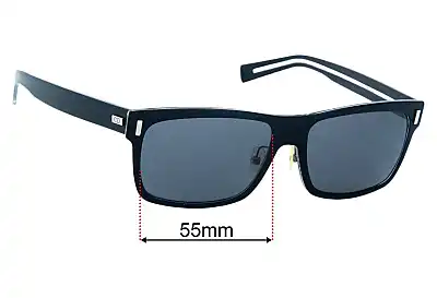 Christian Dior Homme Black Tie 2.0SB Replacement Lenses 55mm wide 