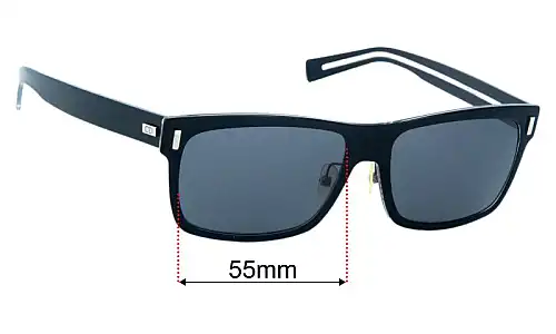 Christian Dior Homme Black Tie 2.0SB Replacement Lenses 55mm wide 