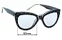 Sunglass Fix Replacement Lenses for Ksubi Carina - 53mm Wide 