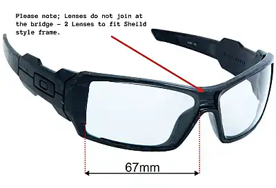 Oakley Oil Rig (Two Lenses) Replacement Lenses 67mm wide 