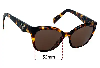 Prada VPR20Z Replacement Lenses 52mm wide 