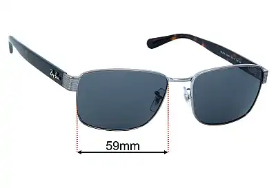 Ray-Ban RB3750 Replacement Lenses 59mm wide 