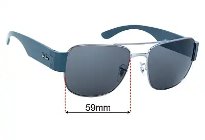 Ray-Ban RB3756 Replacement Lenses 59mm wide 