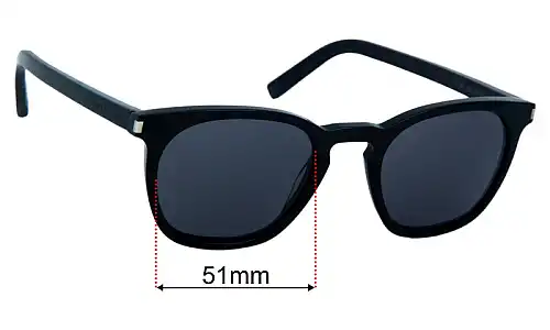 Saint Laurent  SL 28 Replacement Lenses 51mm wide 