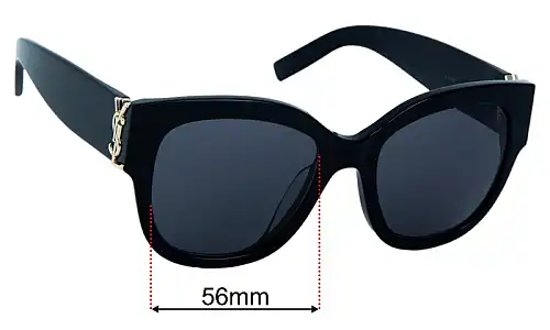 Saint Laurent SL M95/F Replacement Lenses 56mm wide 