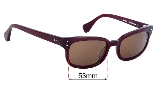 Sun Buddies Amber Replacement Lenses 53mm wide 