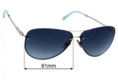 Tiffany & Co TF 3039-B Replacement Lenses 61mm wide 