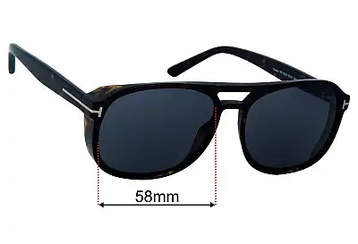 Tom Ford Rosco TF1022 Replacement Lenses 58mm wide 