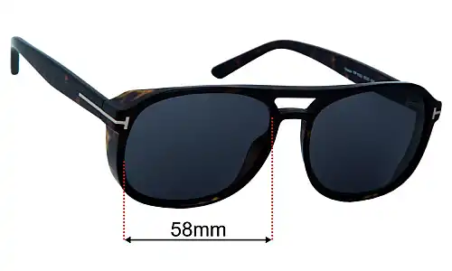 Tom Ford Rosco TF1022 Replacement Lenses 58mm wide 