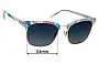 Sunglass Fix Replacement Lenses for Vera Bradley Jordie - 54mm Wide 