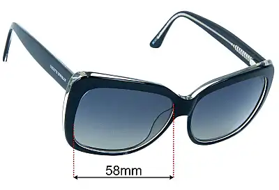 Collette Dinnigan Sun Rx 02 Replacement Lenses 58mm wide 