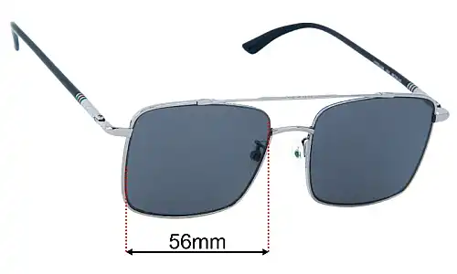 Sunglasses Replacement Lenses Gucci GG0610SK 56mm Wide 