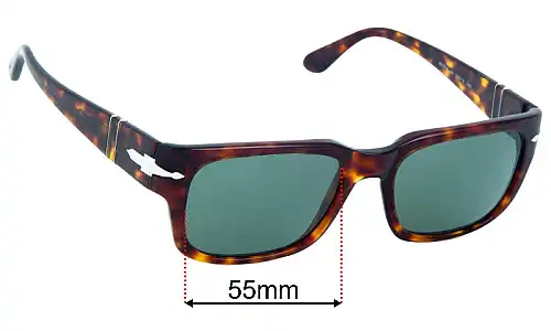 Persol 3315-V Replacement Lenses 55mm wide 