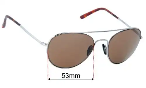 Porsche P 8606 Replacement Lenses 53mm wide 