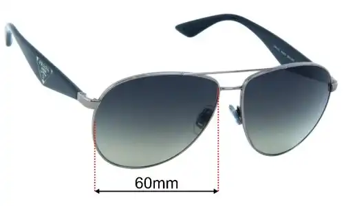 Prada SPR53Q & PR53QS Replacement Lenses 60mm wide 