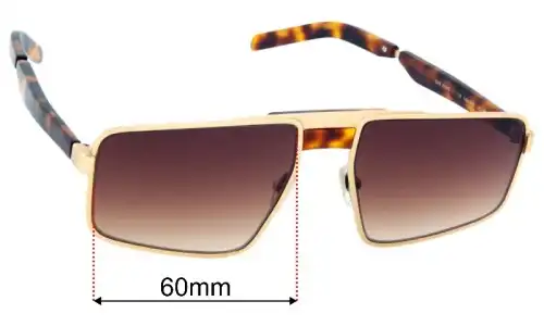 Prada SPR61WS Verres de Remplacement 60mm wide 