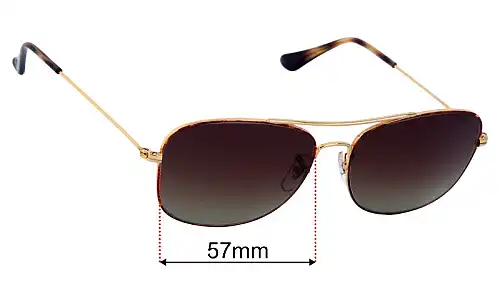 Ray-Ban RB3799 Replacement Lenses 57mm wide 