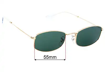 Ray-Ban RB3832 Replacement Lenses 55mm wide 