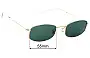Sunglass Fix Ersatzgläser für Ray-Ban RB3832 - 55mm Wide 