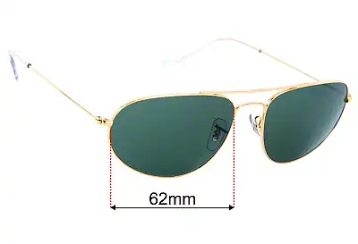 Ray-Ban RB3945 Replacement Lenses 62mm wide 