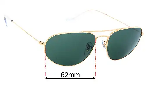 Ray-Ban RB3945 Replacement Lenses 62mm wide 