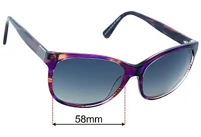 Specsavers Sun Rx 149 Replacement Lenses 58mm wide 