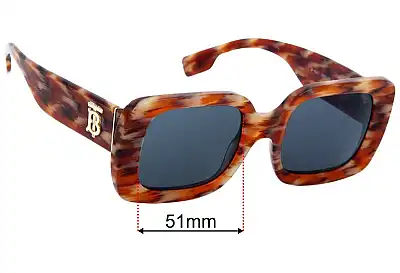 Burberry B 4327 Replacement Lenses 51mm wide 