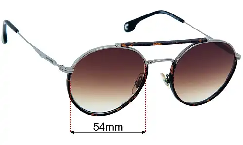 Carrera 208/S Sunglass Replacement Lenses - 54mm Wide 