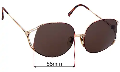 Christian Dior 2590 Replacement Lenses 58mm wide 