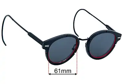 Christian Dior Magnitude01 Replacement Lenses 61mm wide 