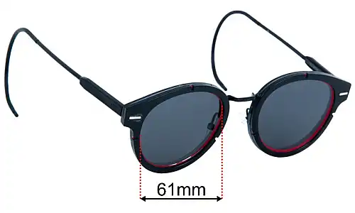 Christian Dior Magnitude01 Replacement Lenses 61mm wide 