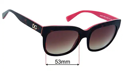 Dolce & Gabbana DG4272 Replacement Lenses 53mm wide 