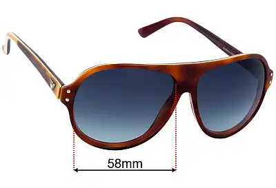 Emporio Armani EA9860/S Replacement Lenses 58mm wide 