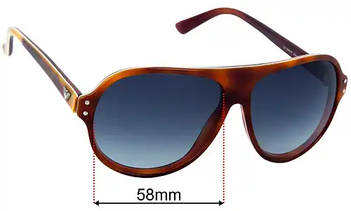 Emporio Armani EA9860/S Replacement Lenses 58mm wide 