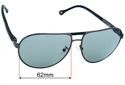 Ermenegildo Zegna SZ 3283 Replacement Lenses 62mm wide 