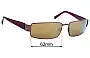 Sunglass Fix Replacement Lenses for Fujiwara FJ 4977 - 62mm Wide 