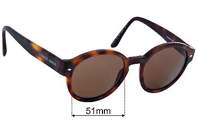 Giorgio Armani AR 8005 Replacement Lenses 51mm wide 
