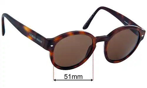 Giorgio Armani AR 8005 Replacement Sunglass Lenses - 51mm  