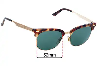 Gucci GG2273/S Replacement Lenses 52mm wide 